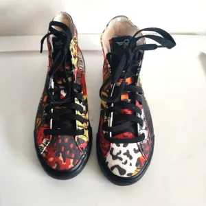 Creative Recreation Zues Hi Animal Print Sneakers Size 3.5
