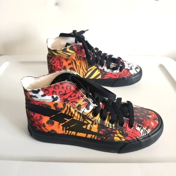 Creative Recreation Zues Hi Animal Print Sneakers Size 3.5