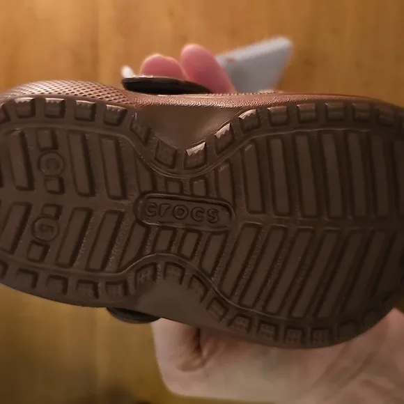 Crocs Toddler Lined Sandals - Classic Iam Brown Bear Clog K - Unisex - C5
