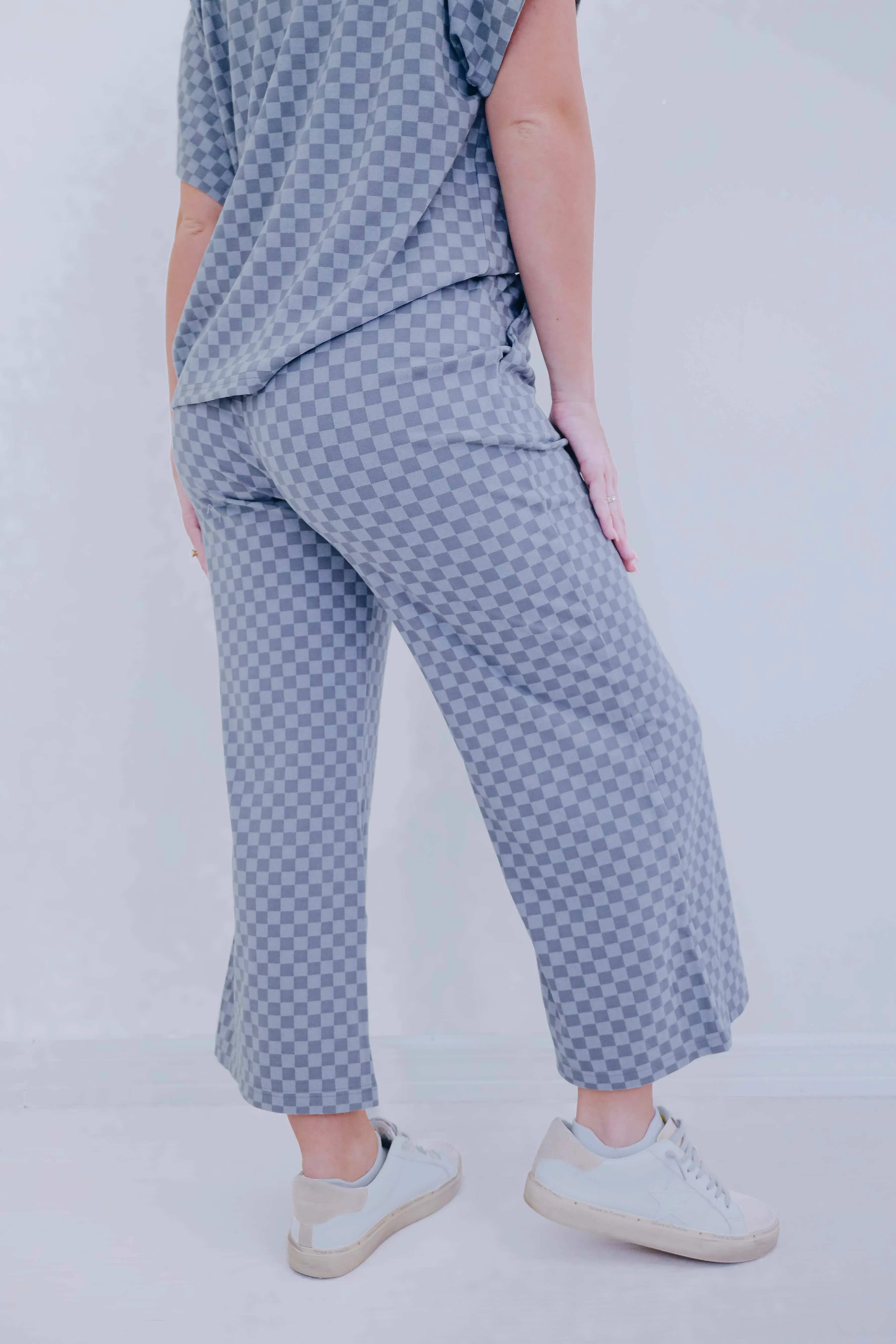 Cuddly Checkered Ankle Flare Pants - 5 Colors