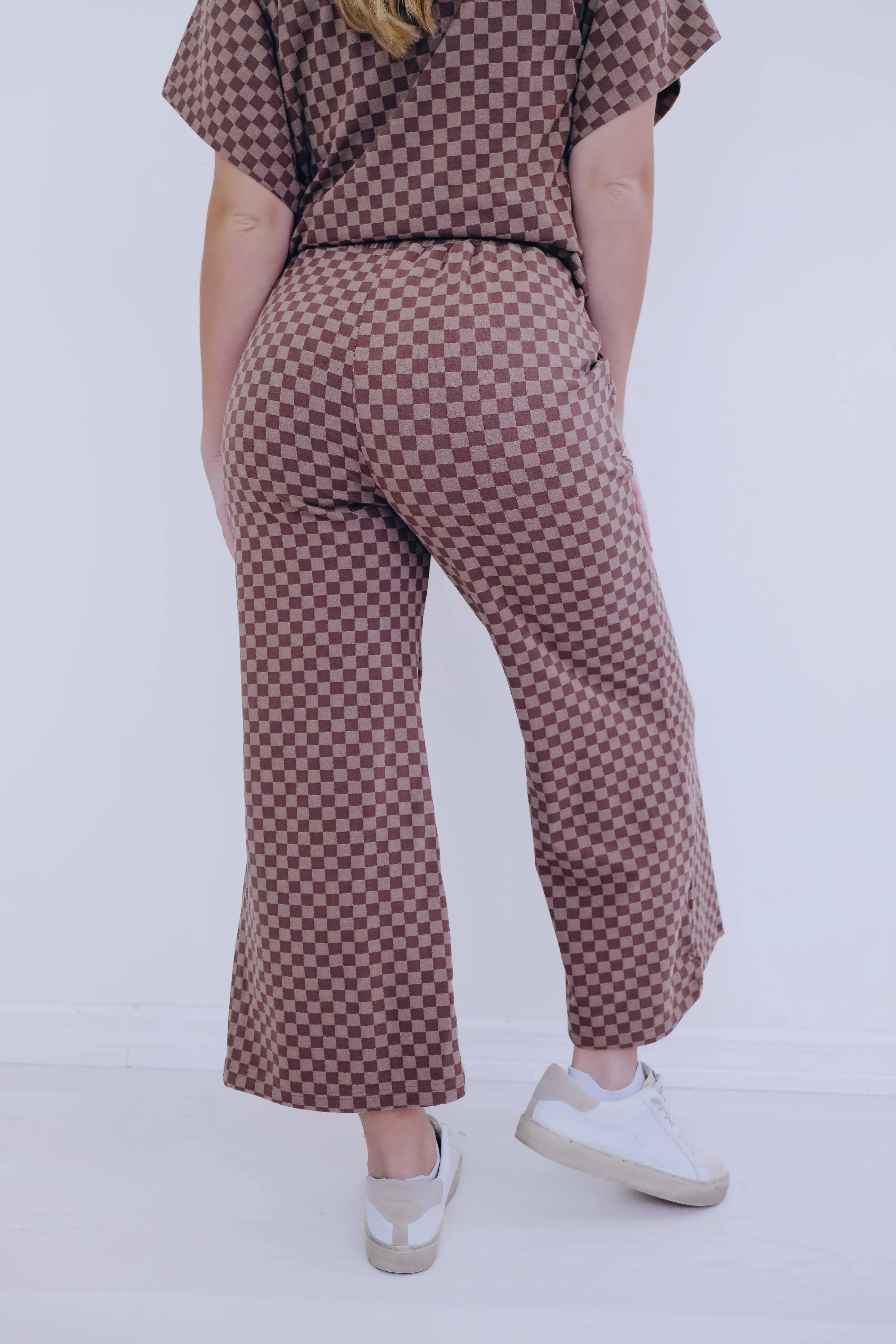 Cuddly Checkered Ankle Flare Pants - 5 Colors
