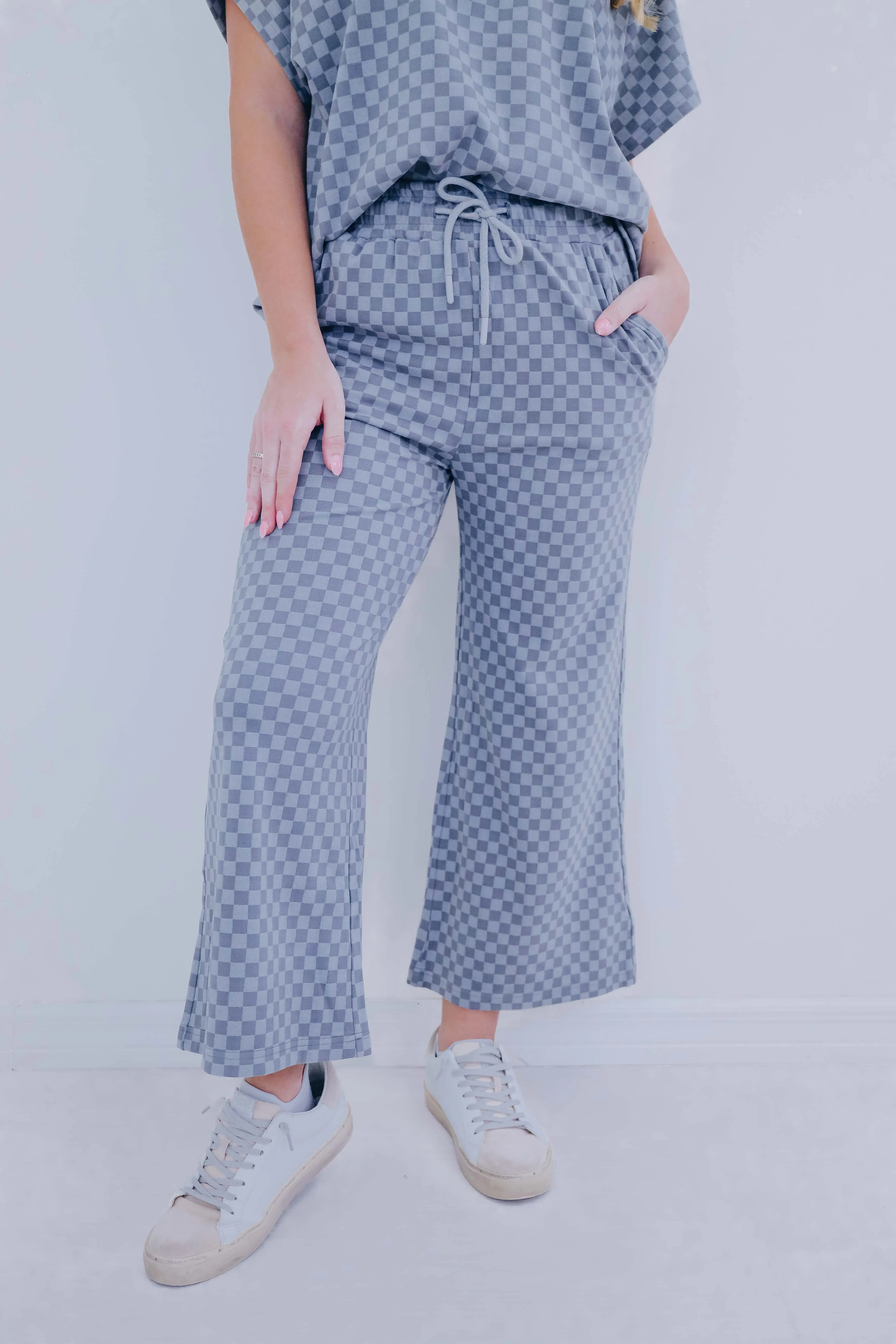Cuddly Checkered Ankle Flare Pants - 5 Colors