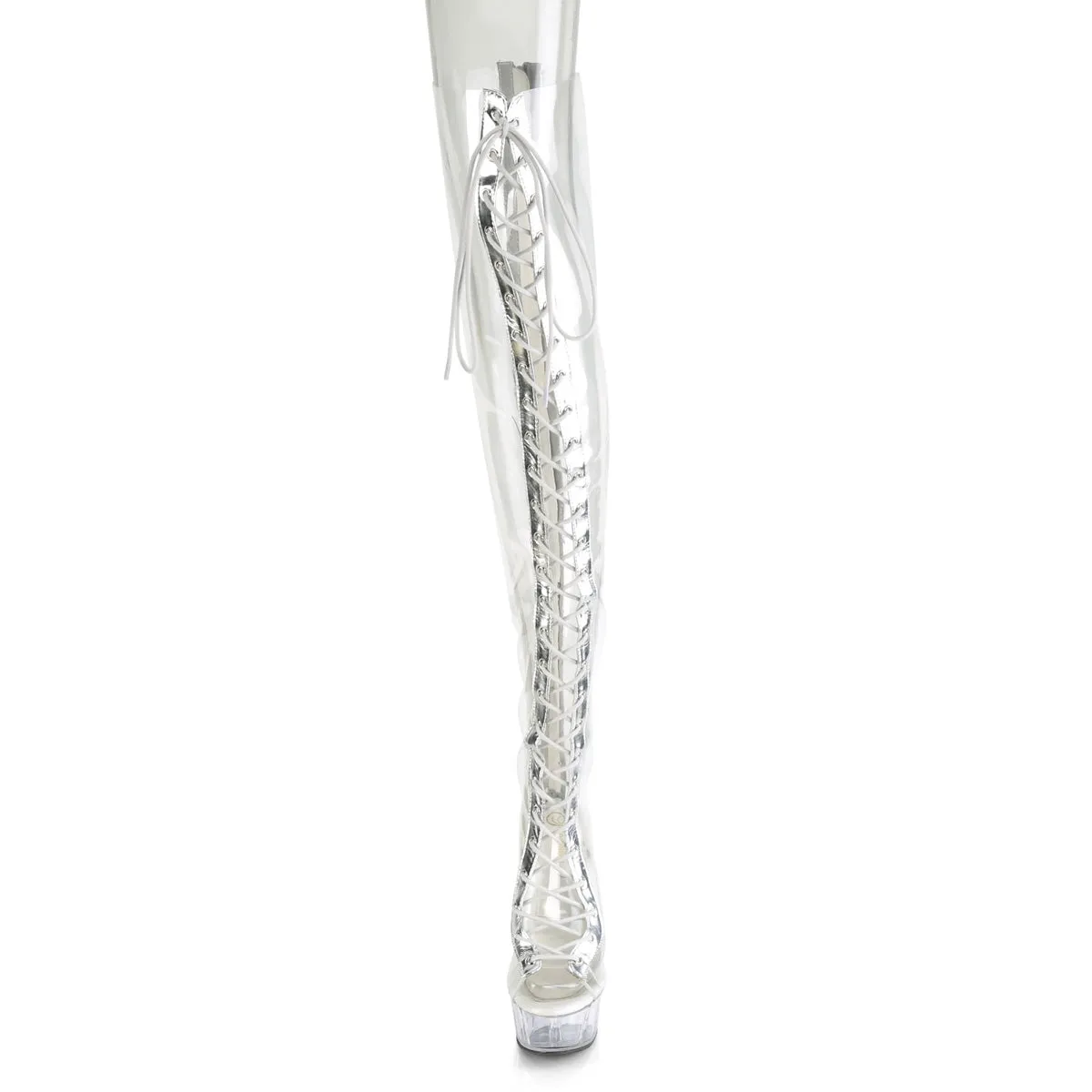 DELIGHT-3026  Clear-Silver Metalic Pu-TPU/Clear