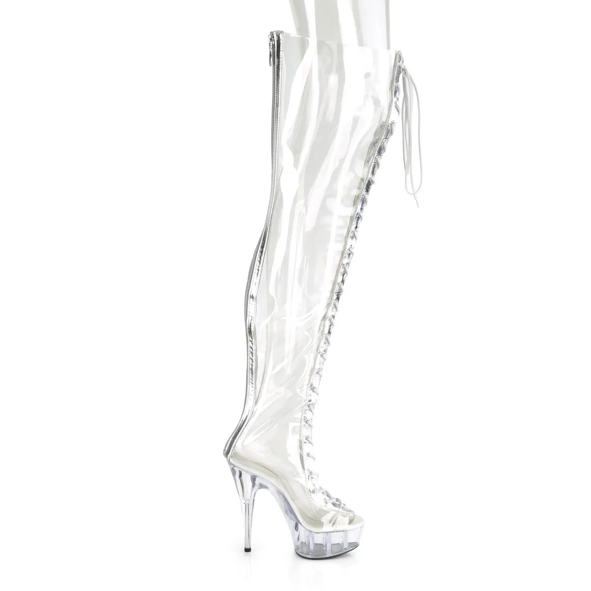 DELIGHT-3026  Clear-Silver Metalic Pu-TPU/Clear