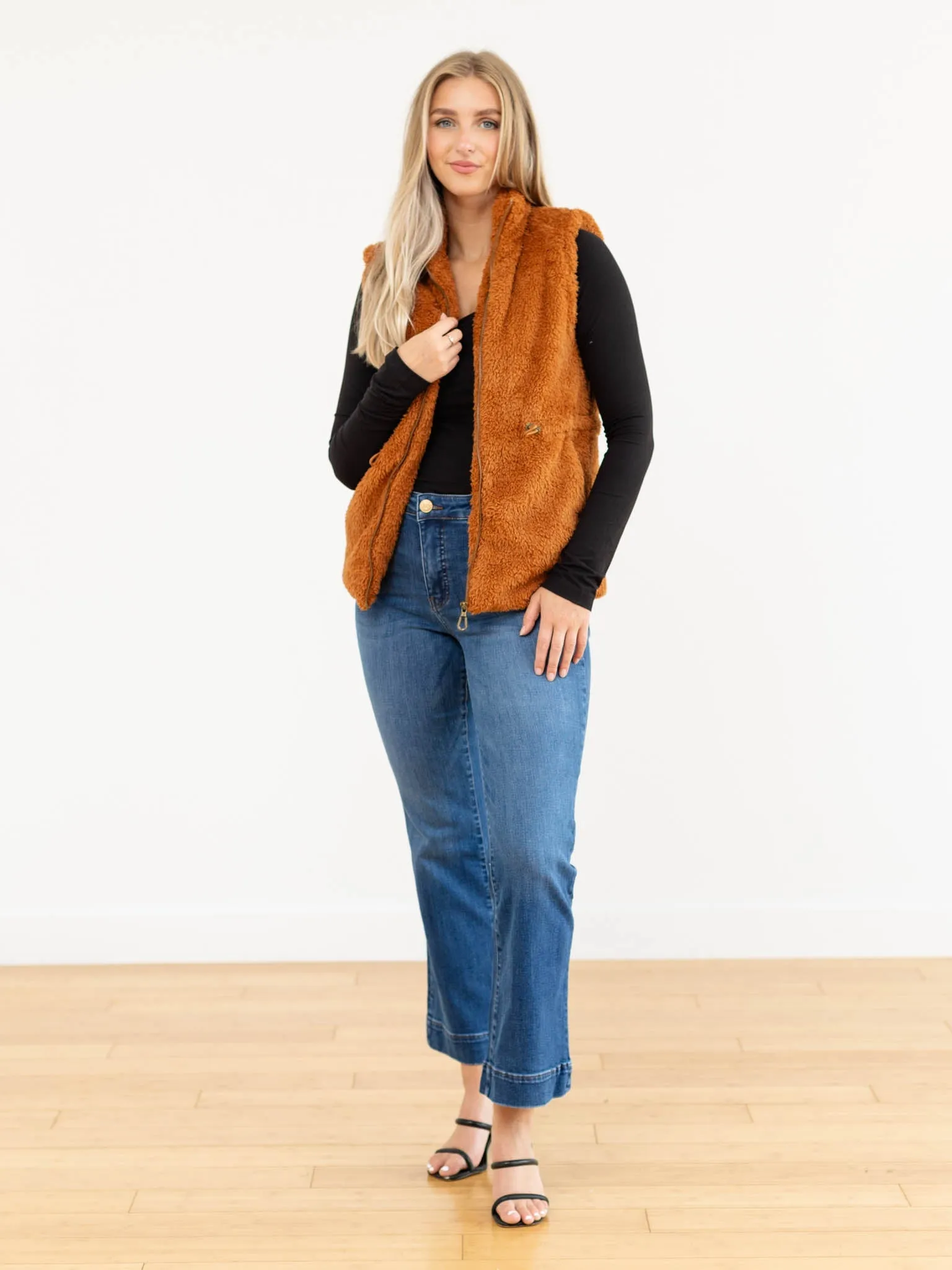 Democracy Cap Sleeve Fur Vest