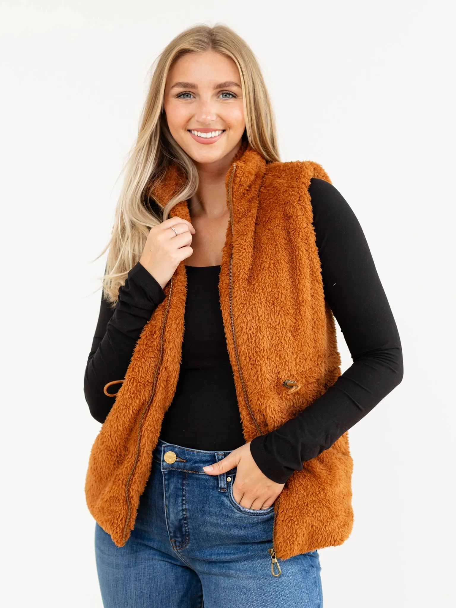 Democracy Cap Sleeve Fur Vest