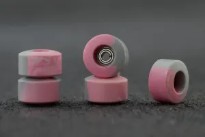 Dirty FB illPills -  Pink/Grey Swirl Urethane Fingerboard Wheels (70D Street Shape)