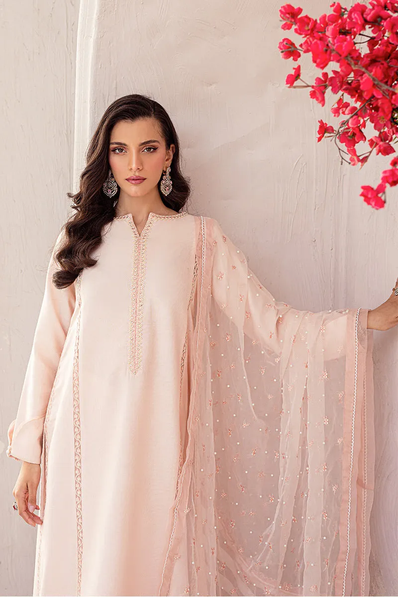 ENGLISH ROSE MLE22-04 | Mushq Eid Pret Drop 2 | 3Pc Cotton Net Suit