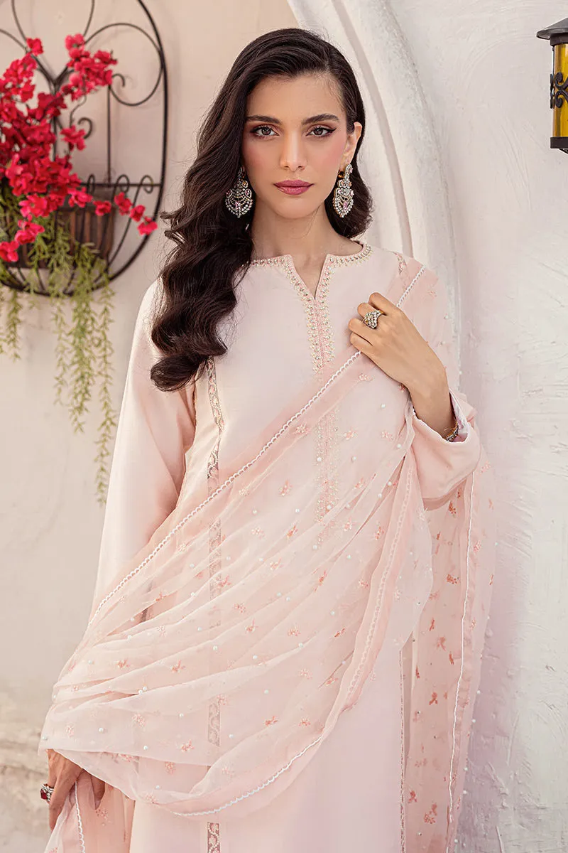 ENGLISH ROSE MLE22-04 | Mushq Eid Pret Drop 2 | 3Pc Cotton Net Suit