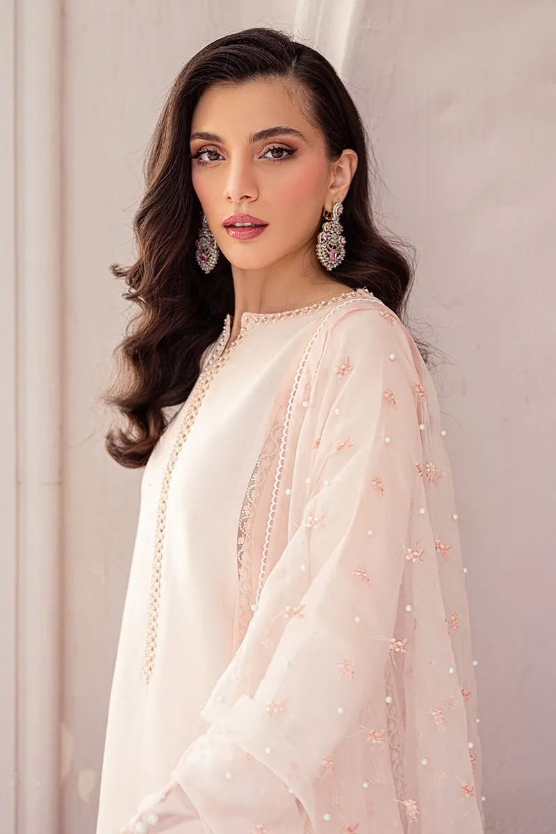 ENGLISH ROSE MLE22-04 | Mushq Eid Pret Drop 2 | 3Pc Cotton Net Suit
