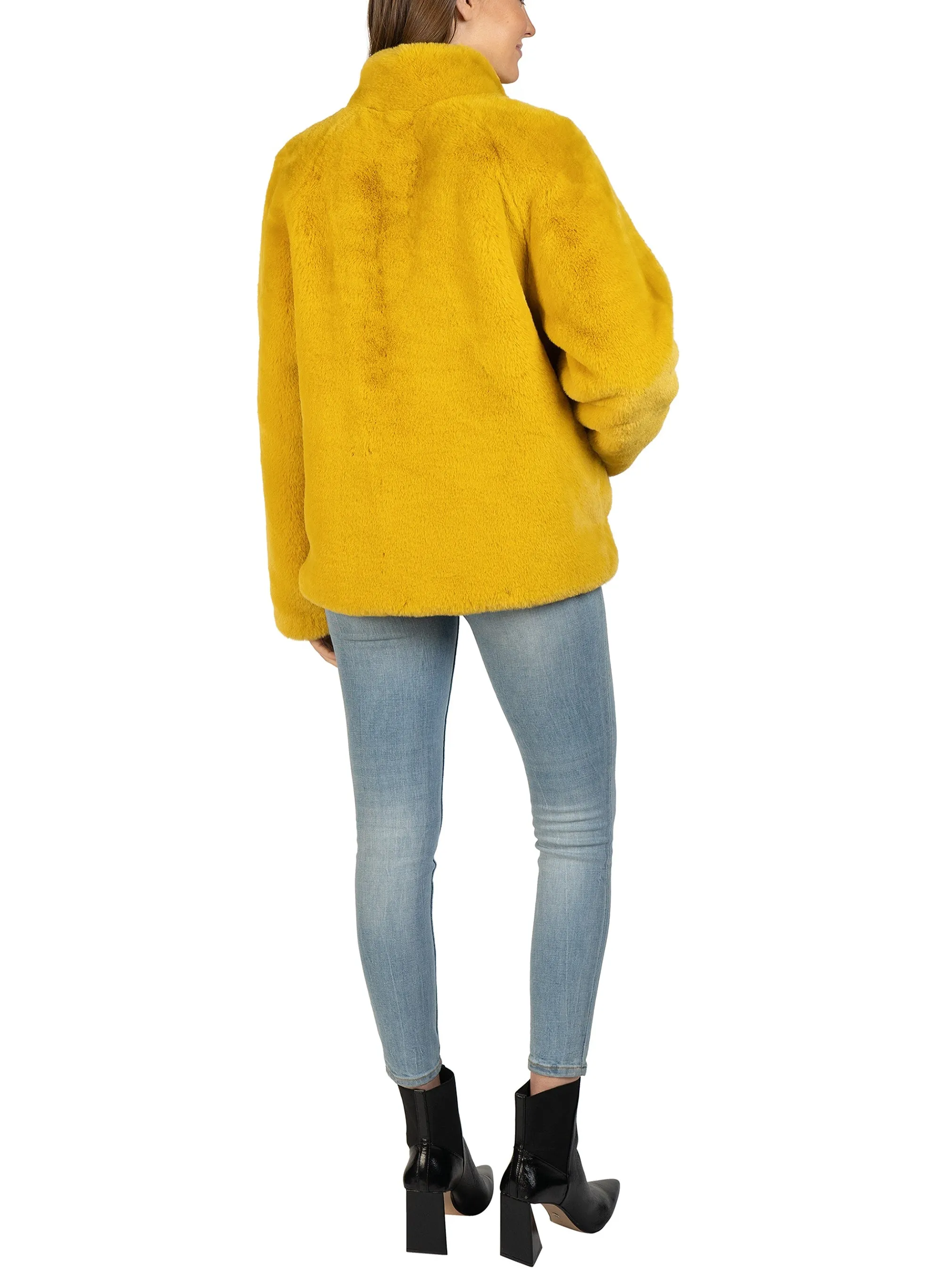 Faux Fur Zippered Jacket