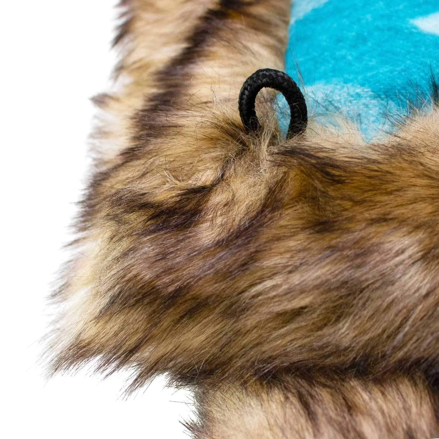 Faux Wolf Fur Blanket with Button Straps and Storage Pocket, 54 Inches x 64 Inches