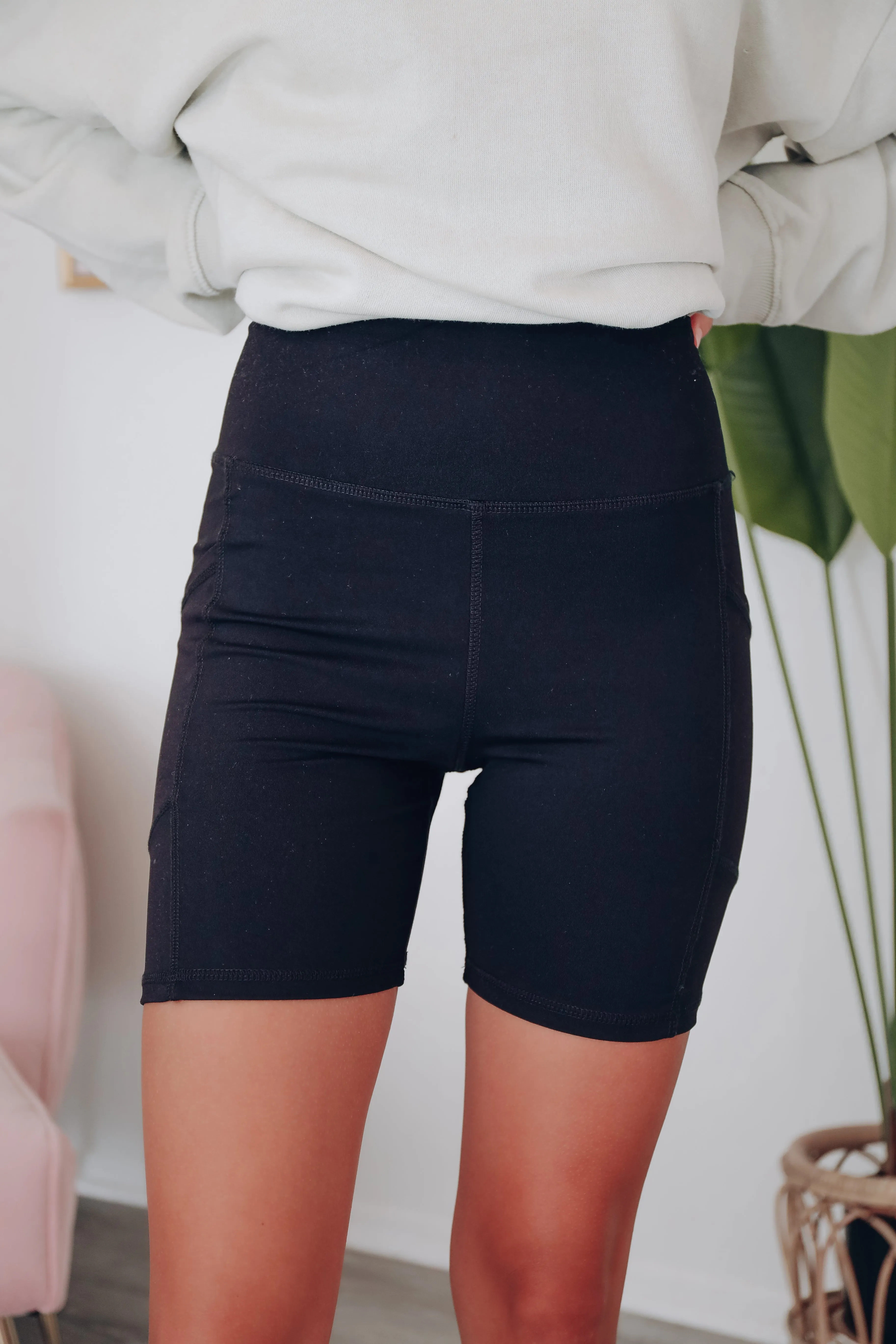Finish Line Bermuda Biker Shorts - Black