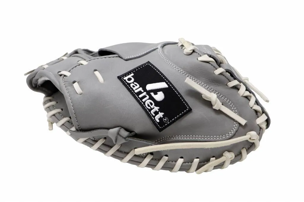 FL-203  softball glove, high quality, leather, catcher, light grey