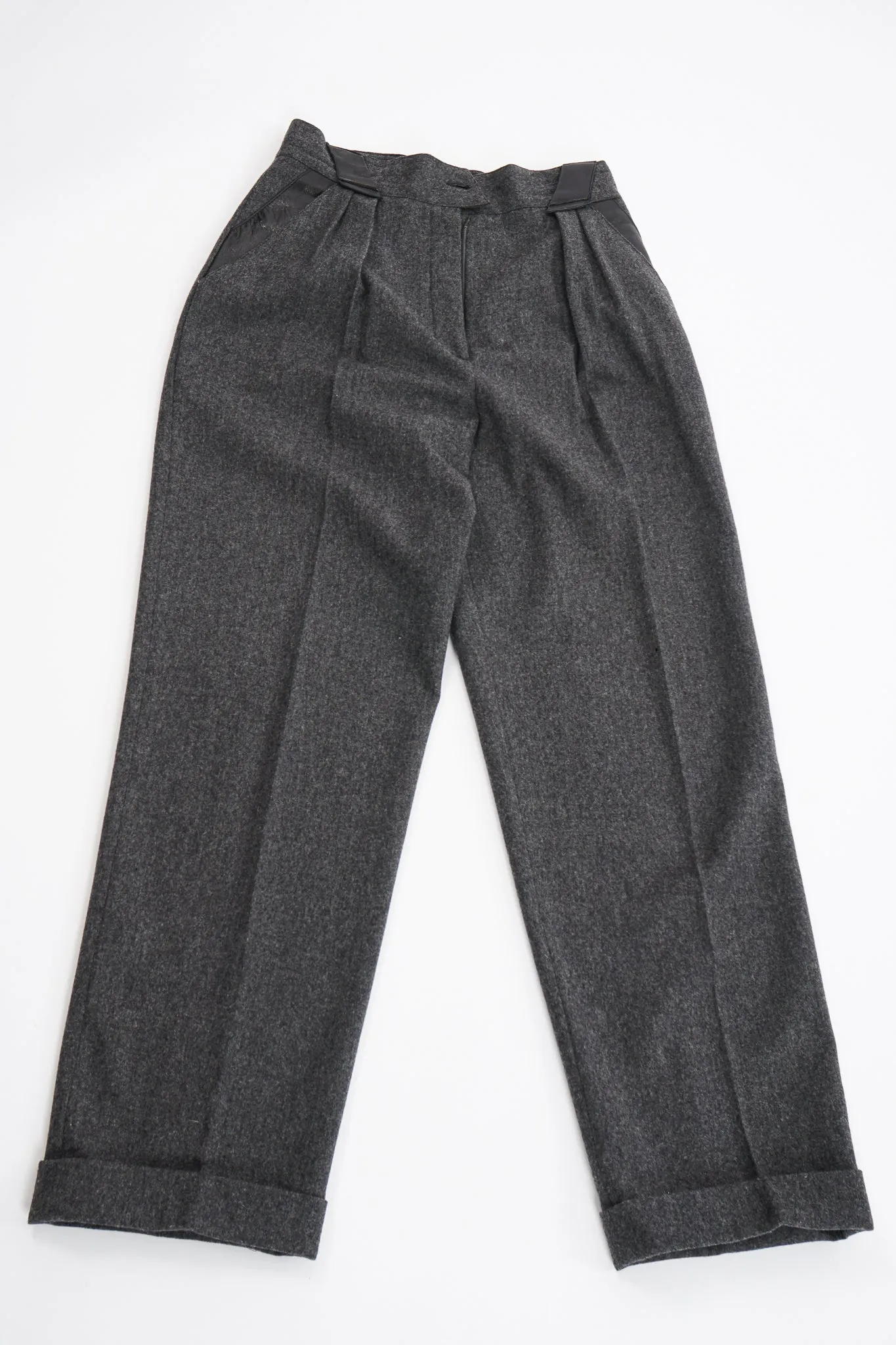 Flannel Pleated Trouser