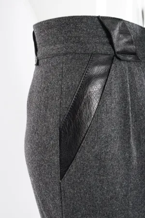 Flannel Pleated Trouser