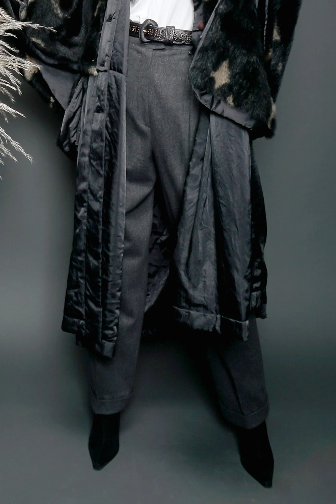 Flannel Pleated Trouser