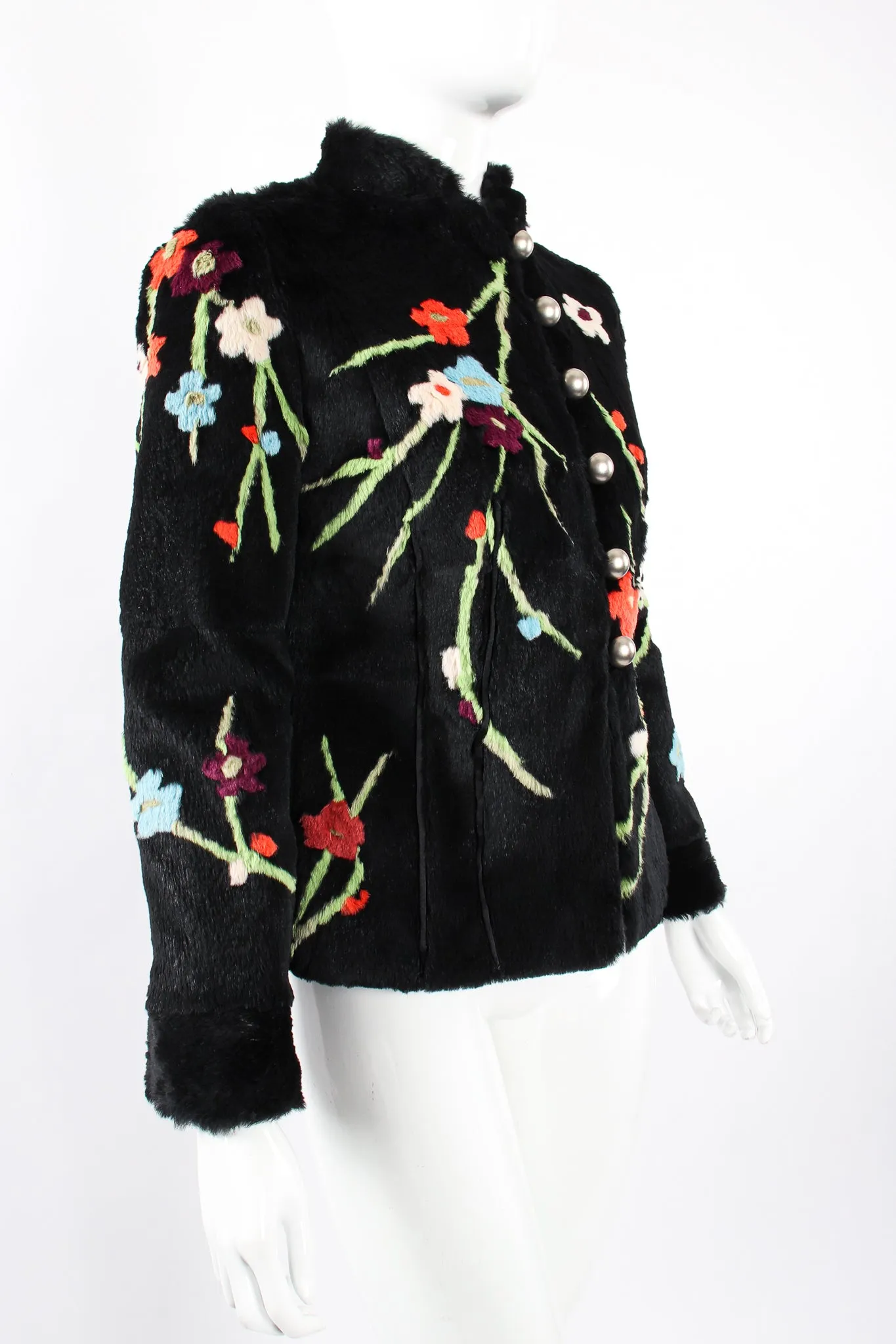 Floral Fur Jacket