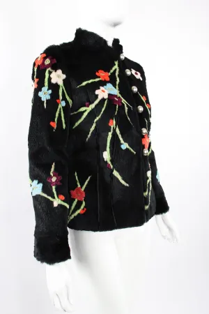 Floral Fur Jacket