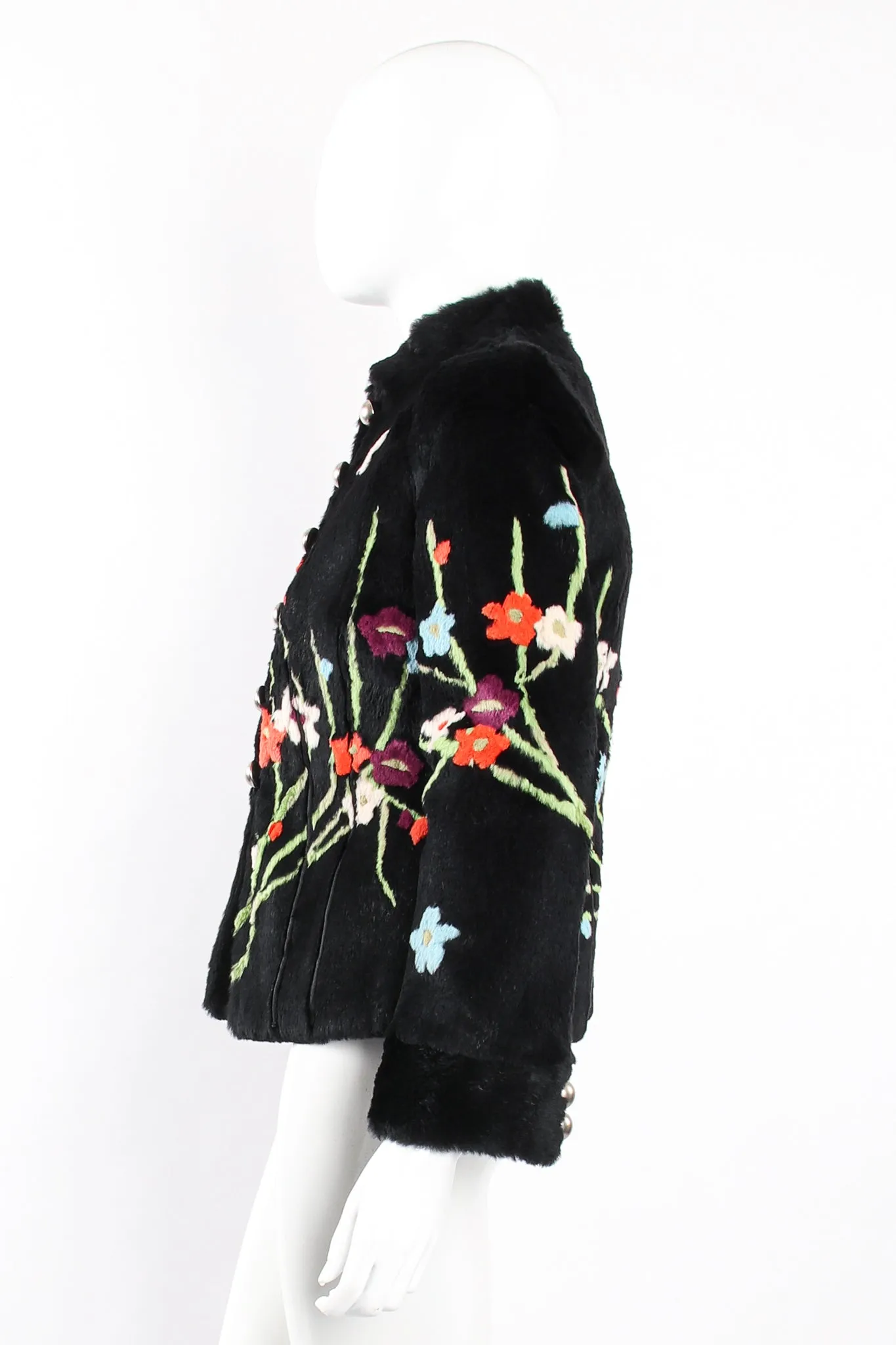 Floral Fur Jacket