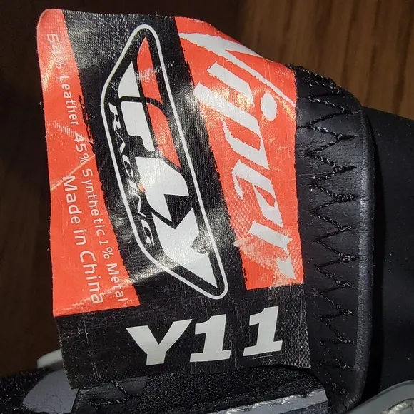 Fly Viper Youth Racing Boots White Gray Size Y 11  Dirtbike