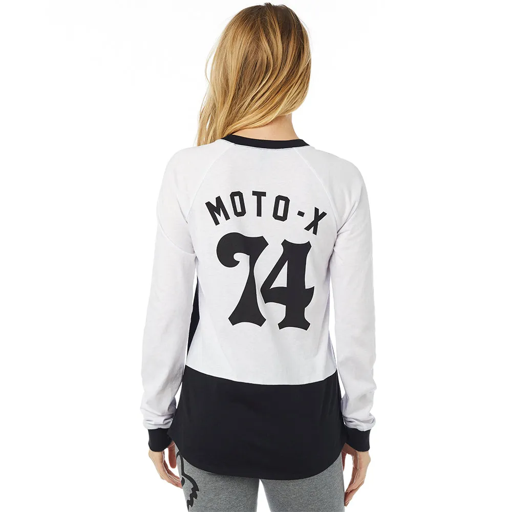FOX WOMENS HIGH SIDE LS TOP [BLACK]