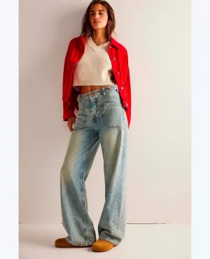 Free People Palmer Loose Jean in La La Land