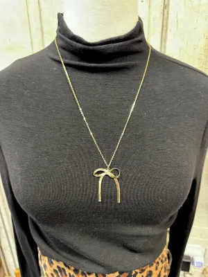 Gold Mini Ribbon Necklace