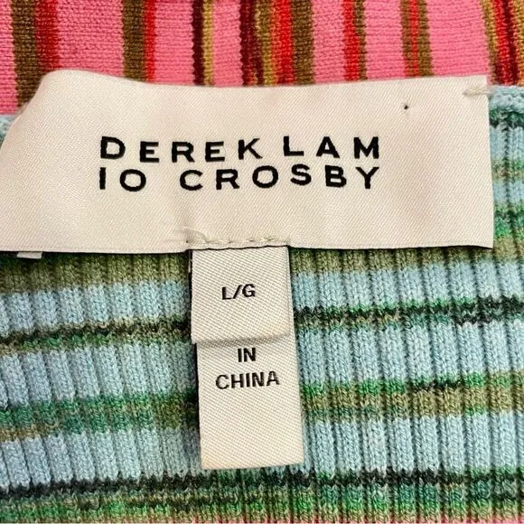 Gorgeous Derek Lam Neiman's Saks Milana Cropped Henley Sweater Top Shirt Large‎