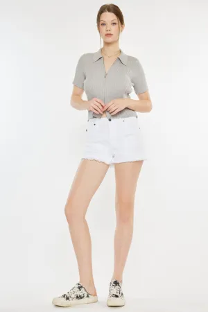 Hazel Blues® |  Kancan Raw Hem Distressed Denim Shorts