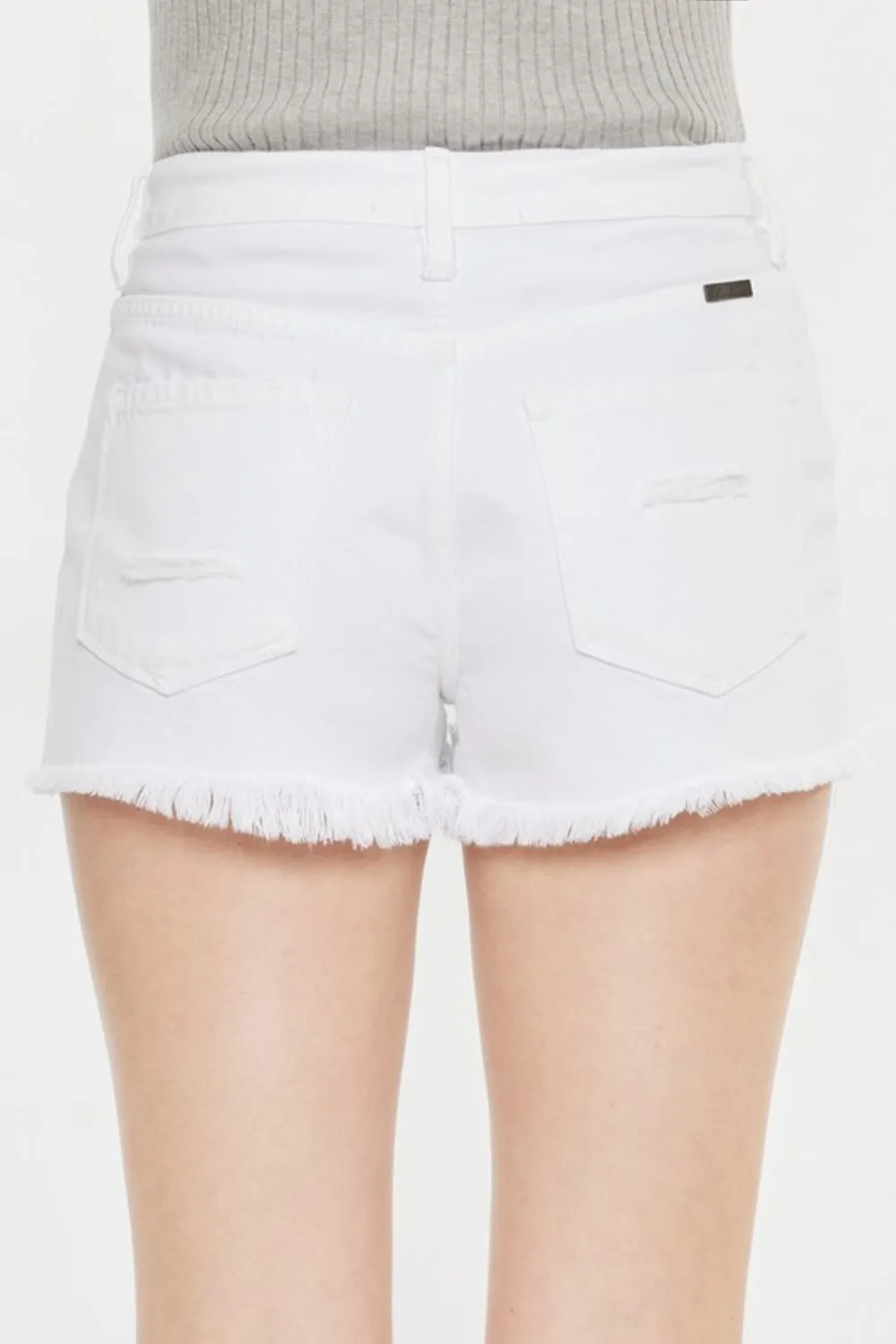 Hazel Blues® |  Kancan Raw Hem Distressed Denim Shorts