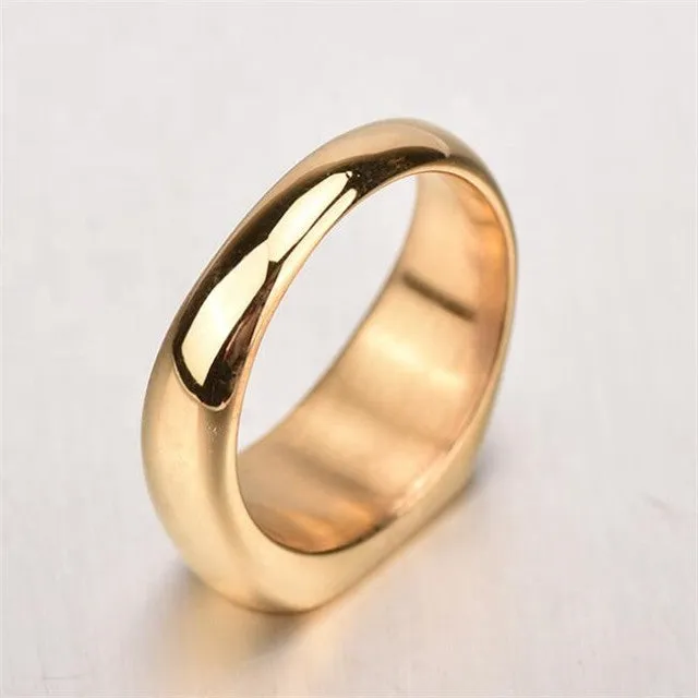 High Quality 18k Gold Plated Fashion High Quality Stainless Steel Fashion Finger Ring For Men & Women