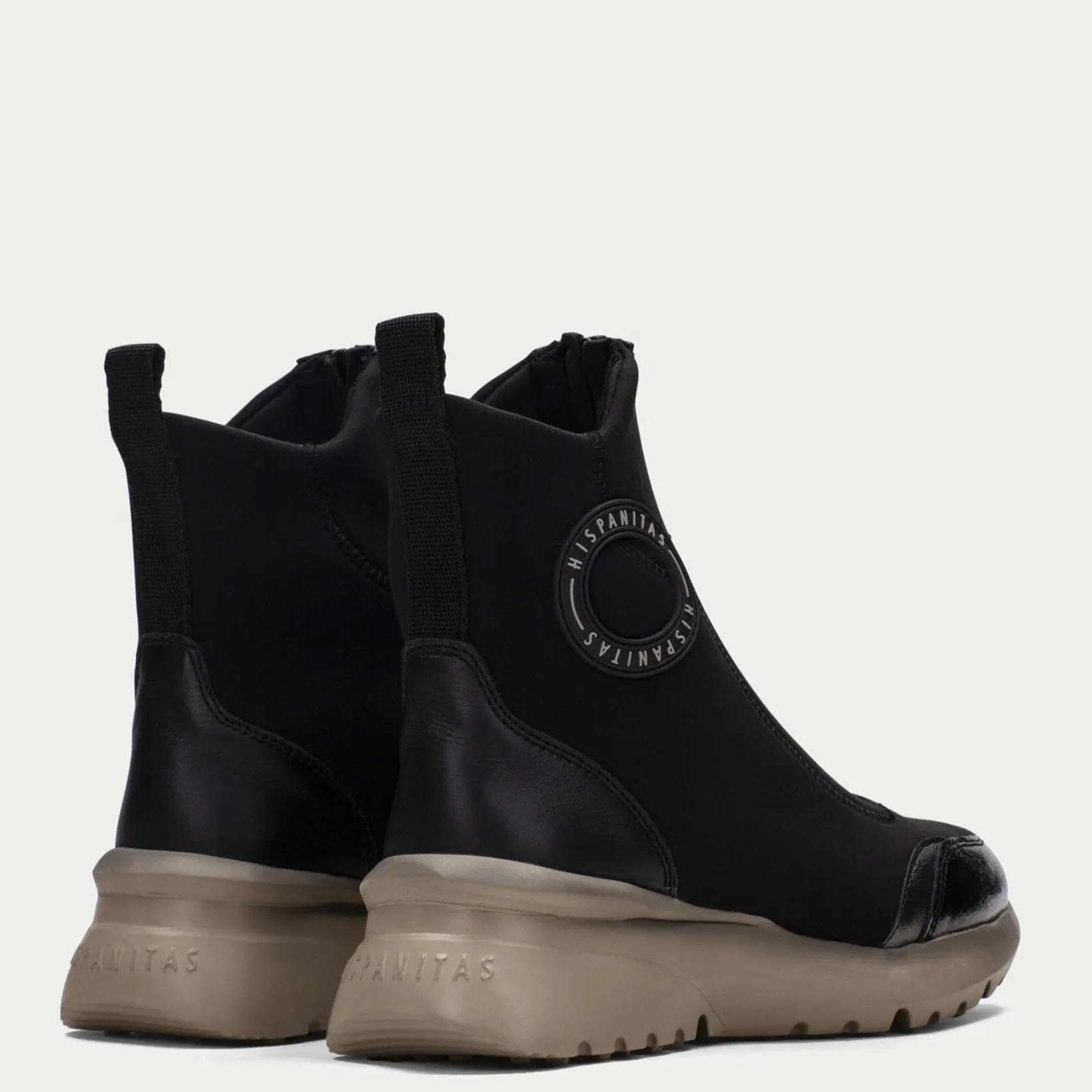 Hispanitas Black Front Zip Sneaker Boots