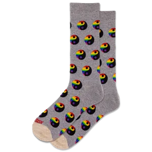 HOTSOX Men's Pride Yin Yang Crew Socks