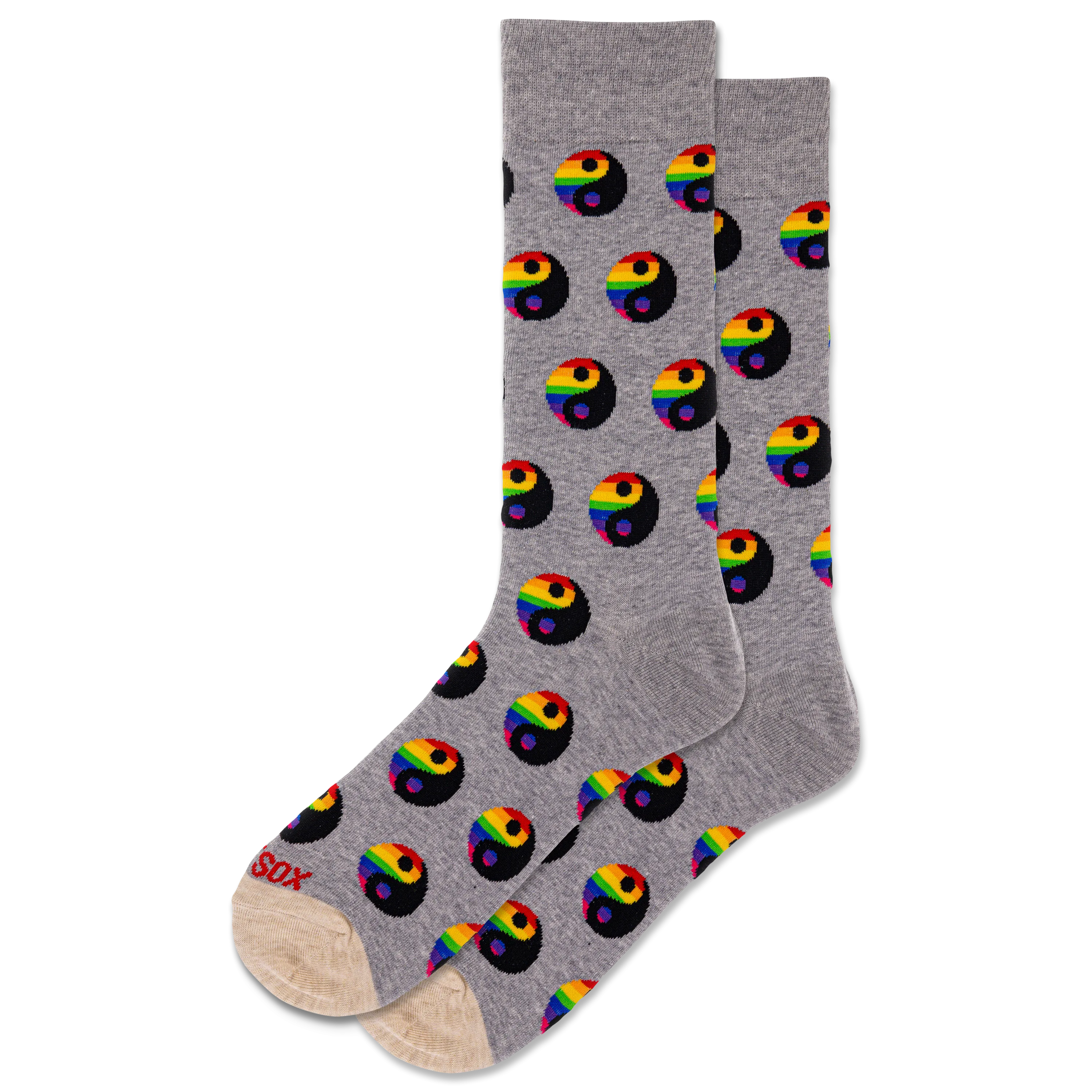 HOTSOX Men's Pride Yin Yang Crew Socks