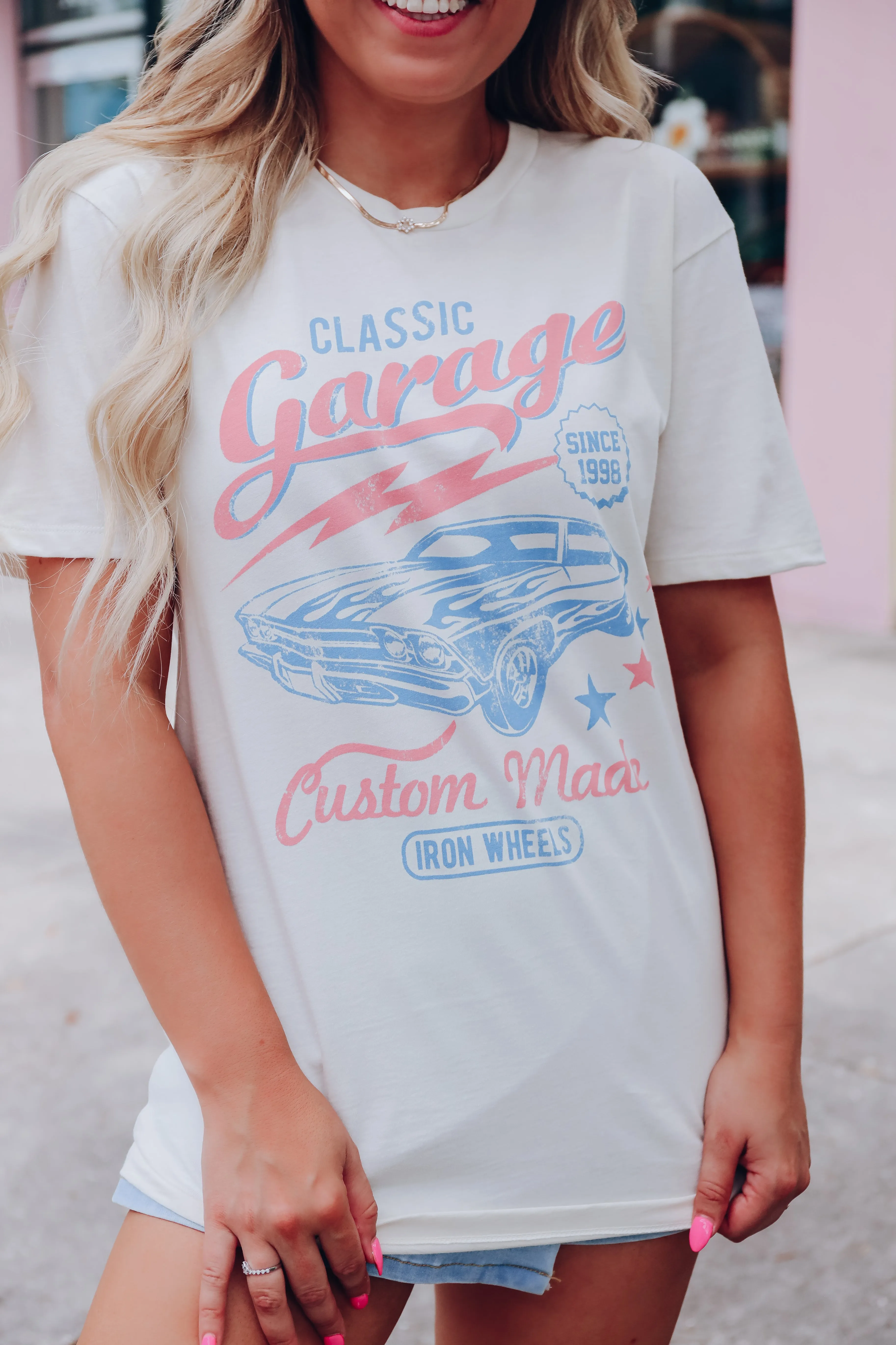 Iron Wheels Classic Graphic Tee - Ivory