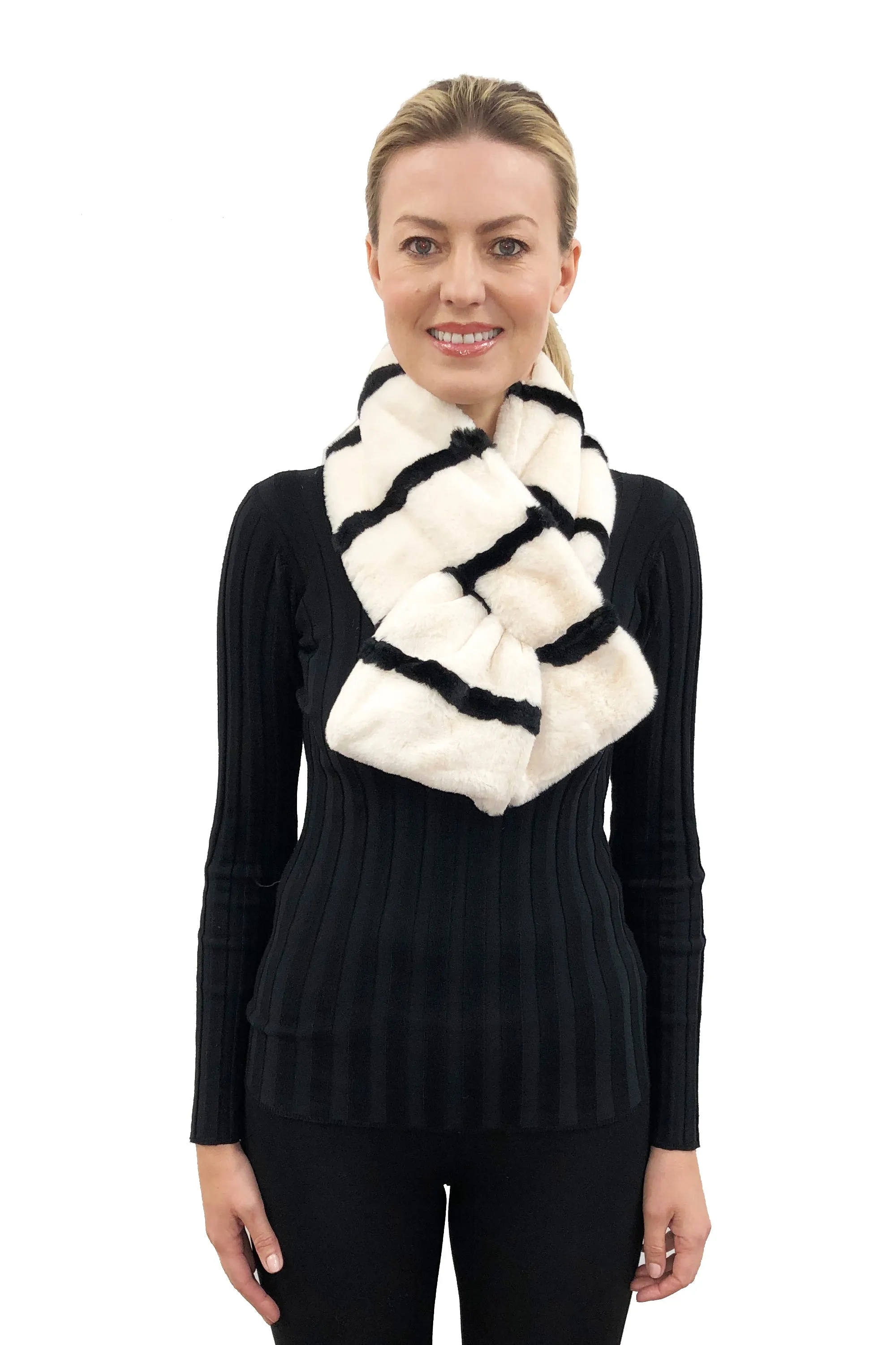 Jay Faux Fur Pull-Through Scarf