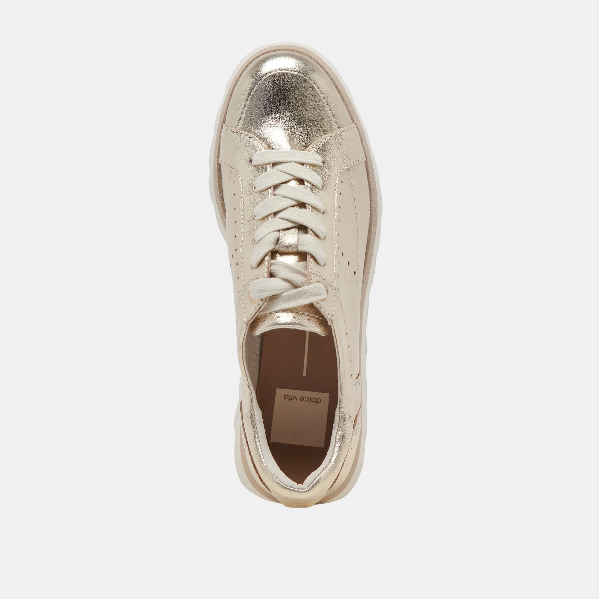 JORGIE SNEAKERS PLATINUM METALLIC LEATHER - re:vita