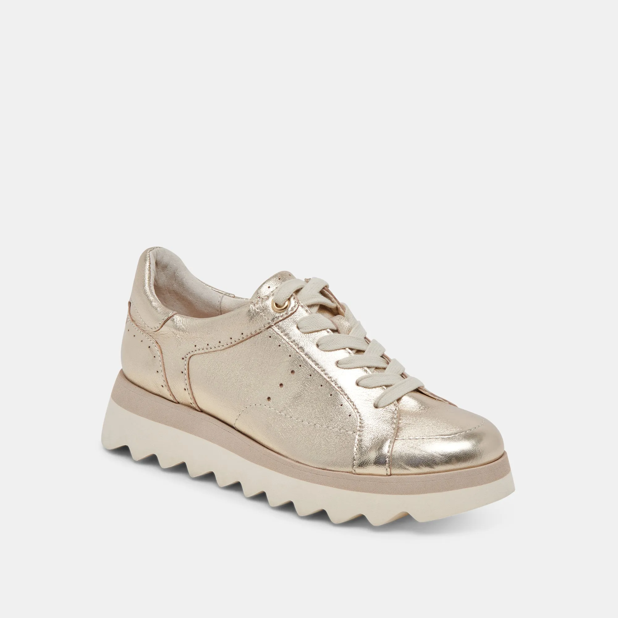 JORGIE SNEAKERS PLATINUM METALLIC LEATHER - re:vita