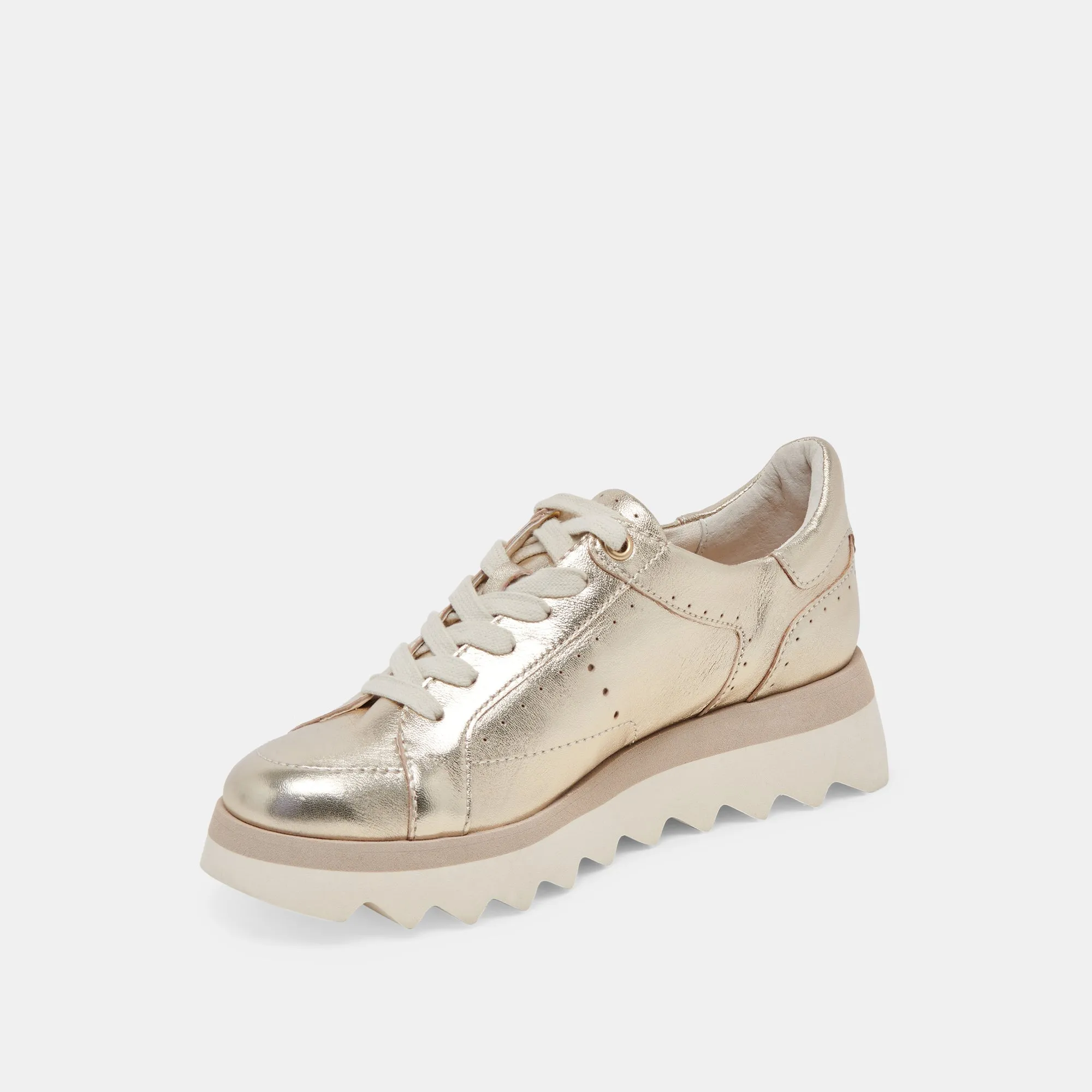 JORGIE SNEAKERS PLATINUM METALLIC LEATHER - re:vita