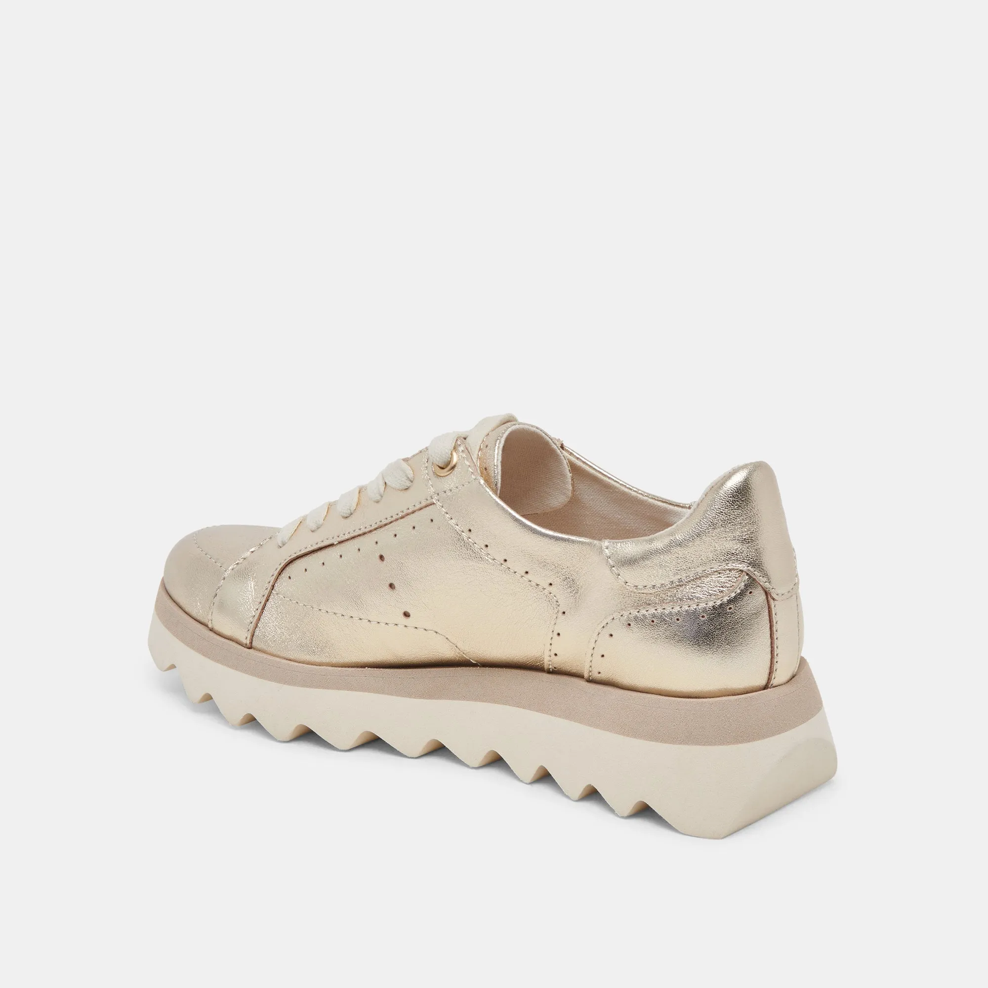 JORGIE SNEAKERS PLATINUM METALLIC LEATHER - re:vita