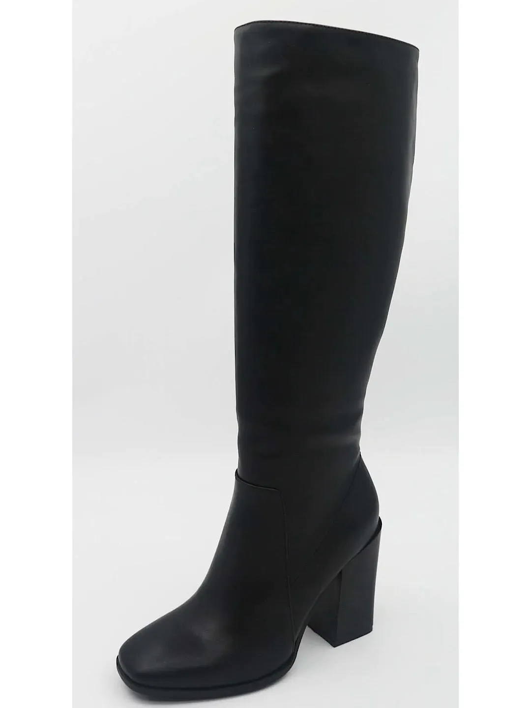Joyce Knee High Boot- Black PU
