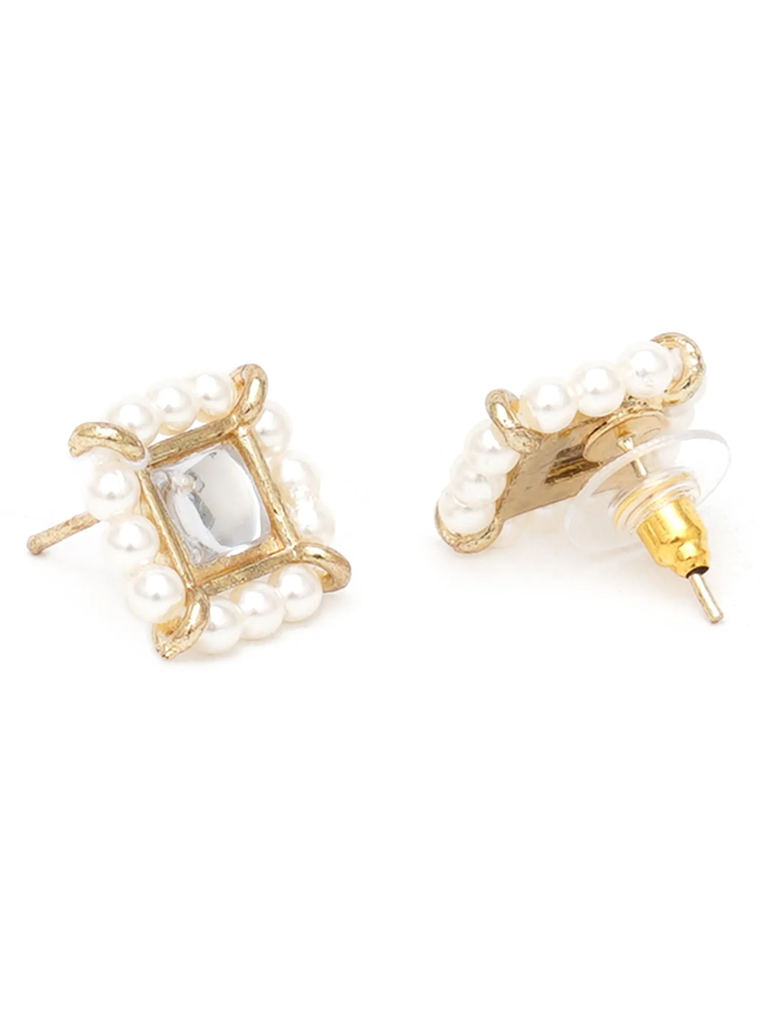 Karatcart Set of 3 Handcrafted Kundan Earrings Combo for Women