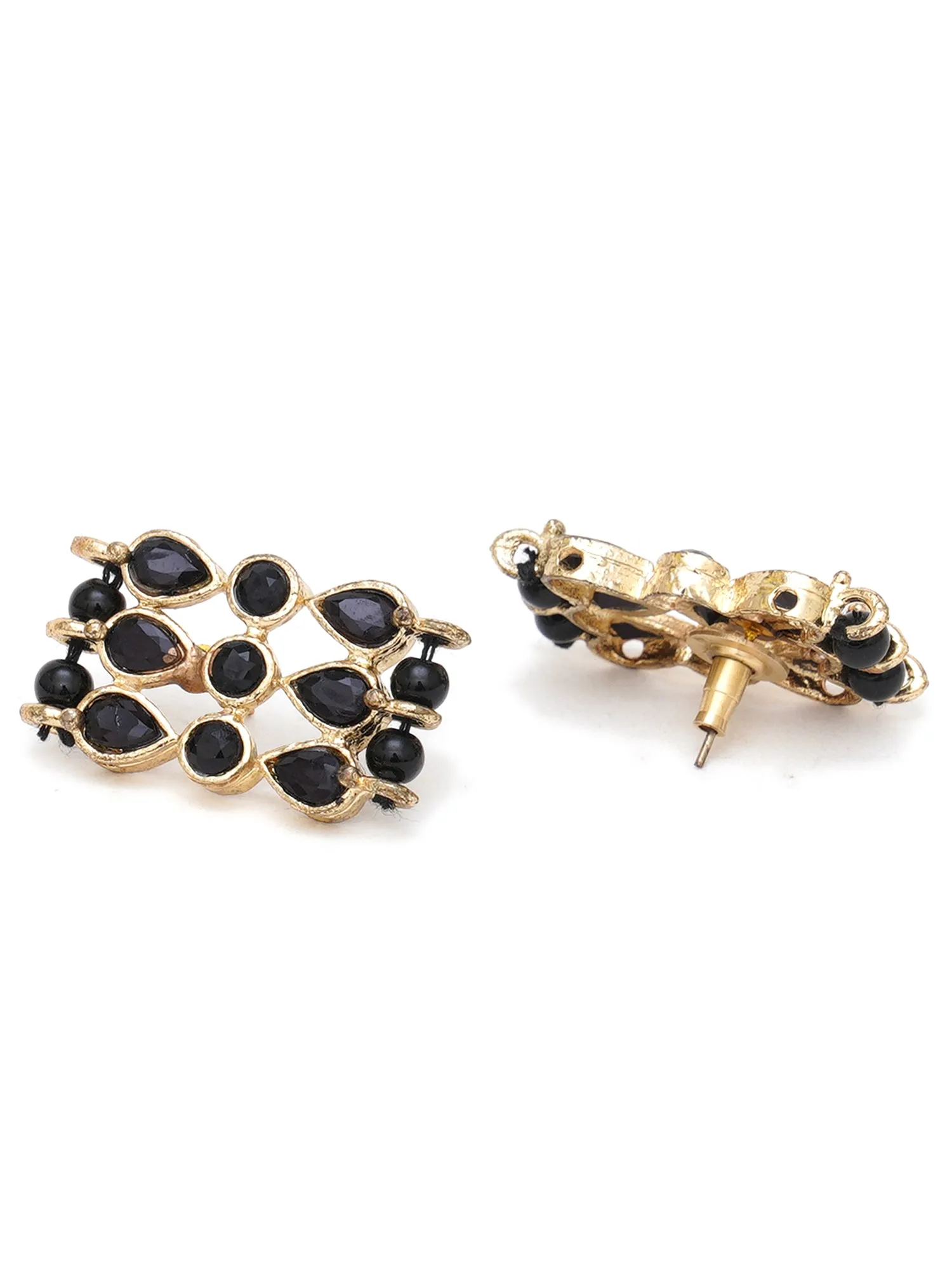 Karatcart Set of 3 Handcrafted Kundan Earrings Combo for Women