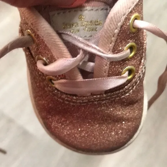 Kate Spade X Keds Rose Gold Glitter Sneakers Baby