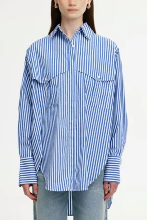 Kinney Riley Shirt - Navy/White Stripe