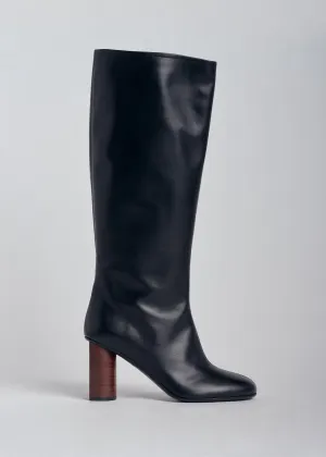 Knee High Boot in Tresor Calfskin - Black