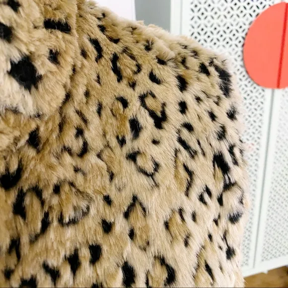 Kristen Blake Leopard Faux Fur Reversible Vest