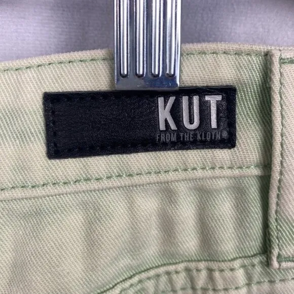 KUT From The Kloth Pastel Green Acid Wash Rachel Mom Jeans - NWT - Size 4