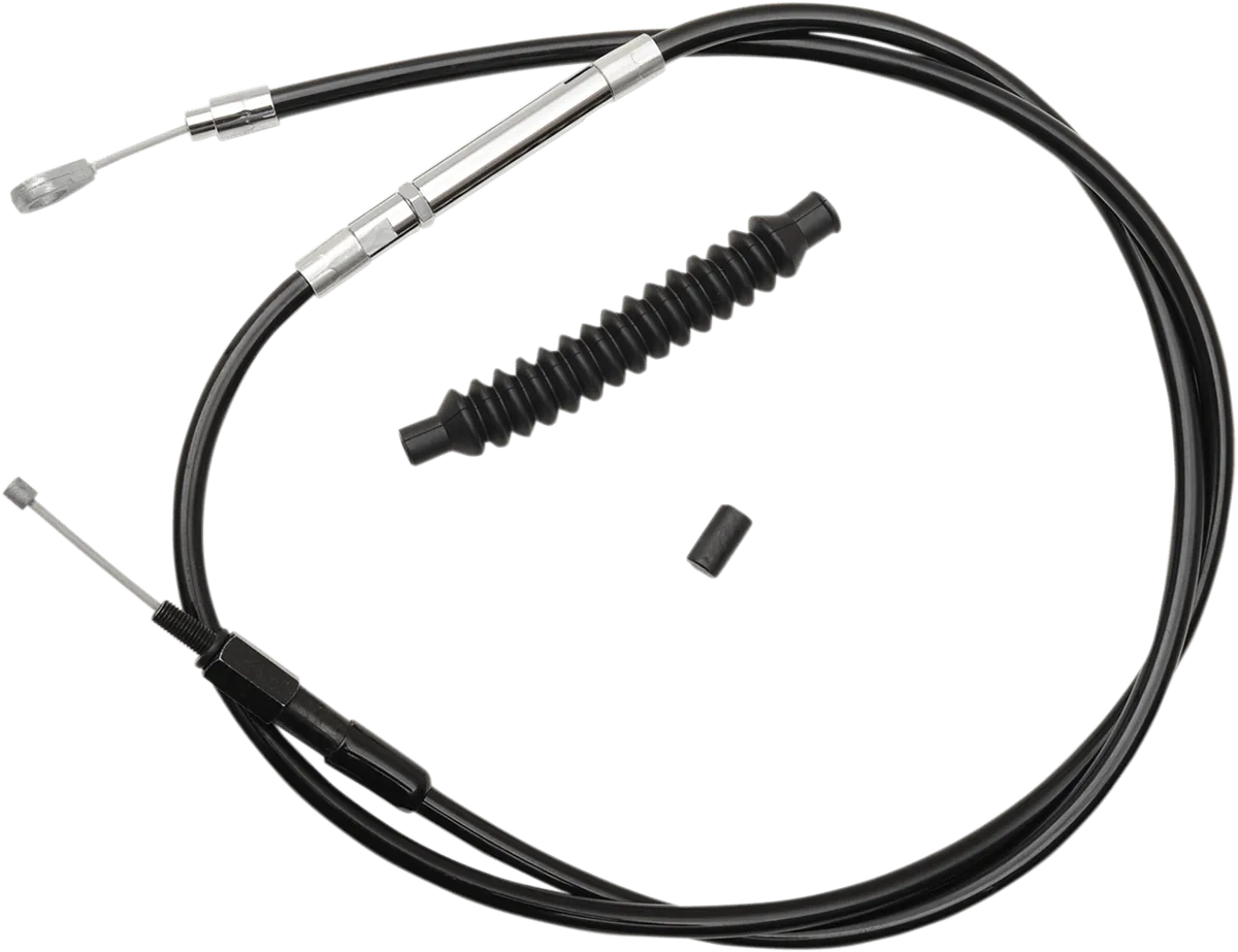 LA Choppers LA-8210C13B Black Vinyl-Coated Stainless Steel Clutch Line Kit - 12in.-14in. Ape Hangers